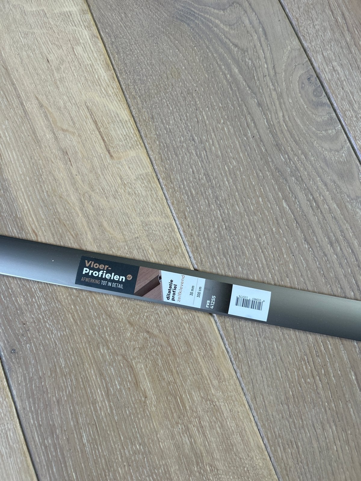 Vloerprofiel RVS 300cm x 30mm - Nieuw in plastic, Nieuw, 10 m² of meer, Hout, 150 cm of meer