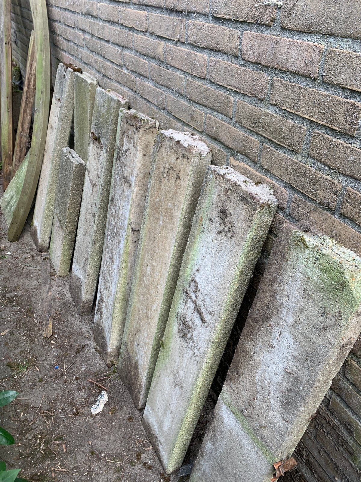 Trotoir banden, stijgers, los hout en stenen, Ophalen, Steen of Klei, Zo goed als nieuw, Minder dan 5 m²