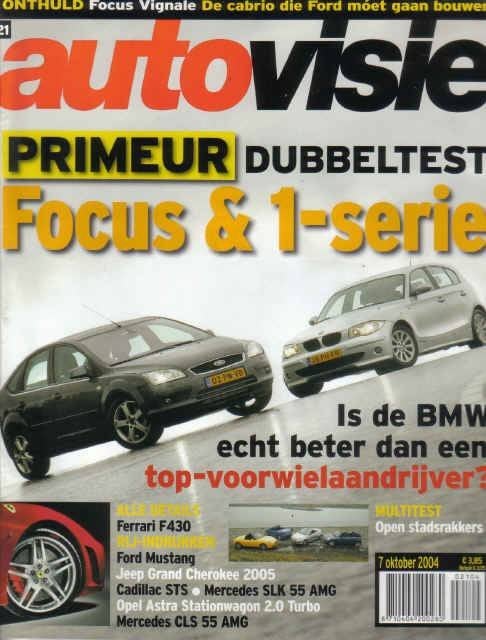 Autovisie 21 2004 : Opel Tigra Twintop - Fiat Barchetta, Ophalen of Verzenden, Gelezen, Algemeen