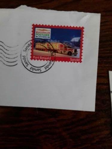 Port betaald Sandd Postcodeloterij vrachtwagen, Postzegels en Munten, Verzenden, Gestempeld