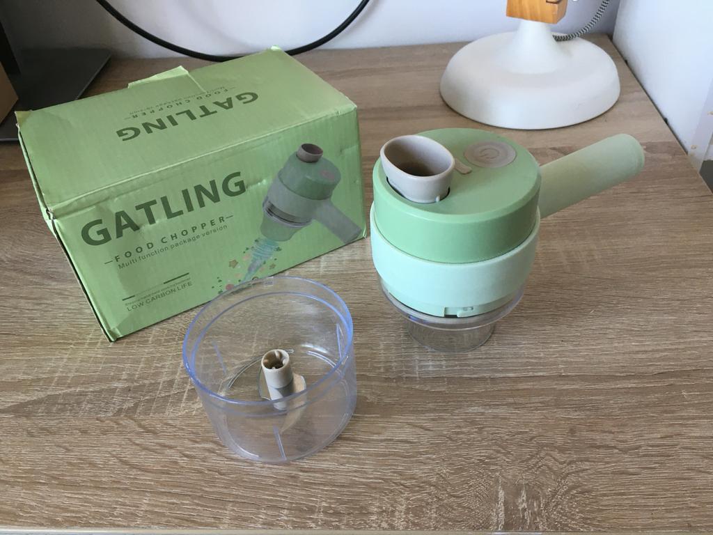 GATLING Mini Food Chopper - Multifunctionele Keukenhulp, Minder dan 1 liter, Ophalen of Verzenden, Nieuw, 1 snelheid
