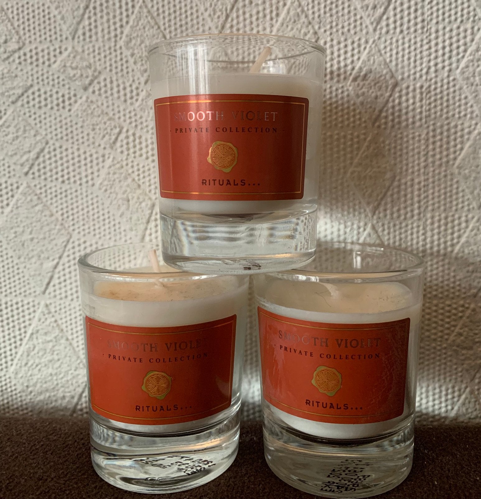 Rituals Smooth violet mini kaarsjes, Huis en Inrichting, Woonaccessoires | Kandelaars en Kaarsen, Nieuw, Ophalen of Verzenden