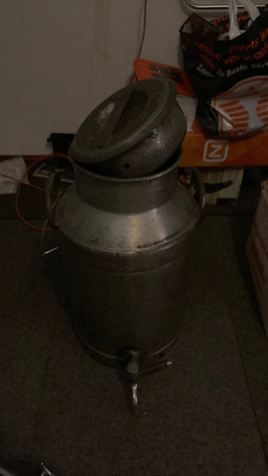 Koffie melkbus, Ophalen of Verzenden, Gebruikt, Pot, Bus of Blik