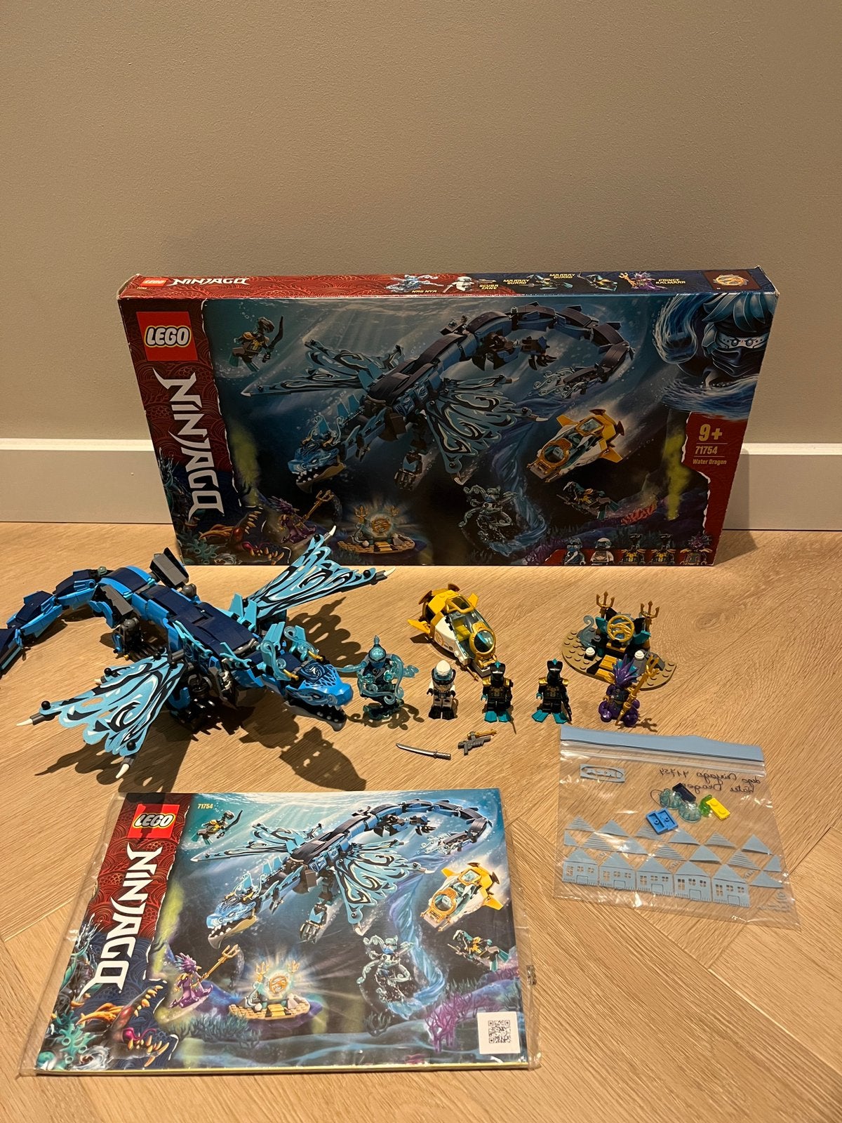 Lego Ninjago 71754 Water Dragon, Ophalen of Verzenden, Zo goed als nieuw, Complete set, Lego