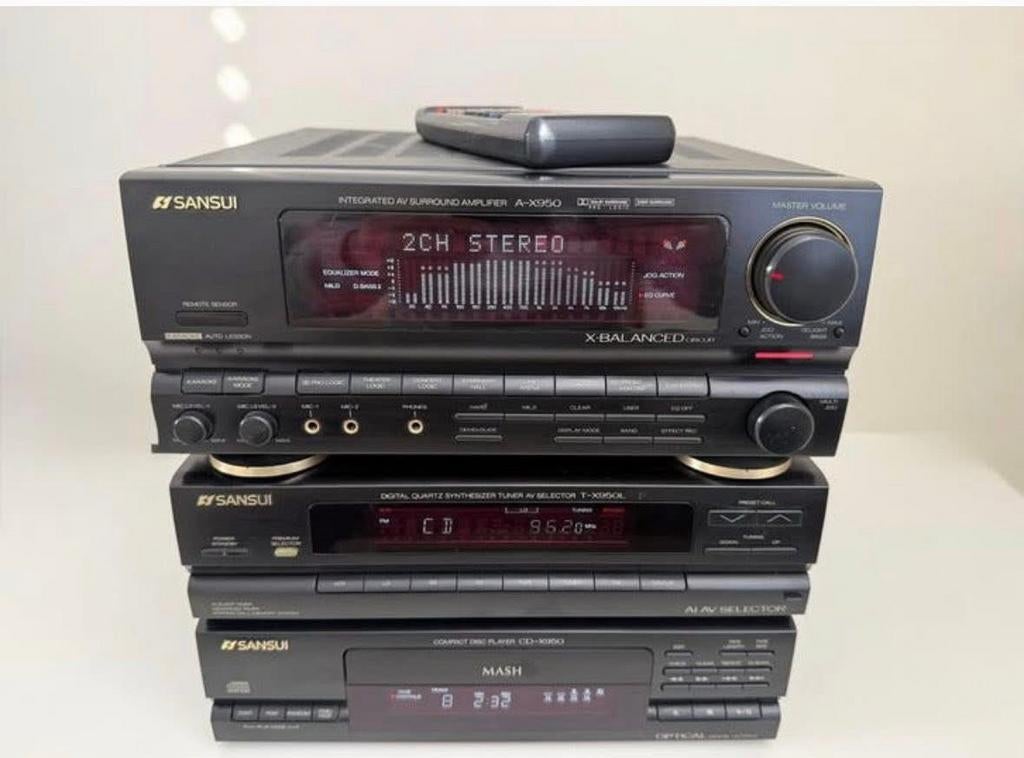 Sansui A-X950 set met CD en tuner + remote, Ophalen, Zo goed als nieuw, Cd-speler, Overige merken