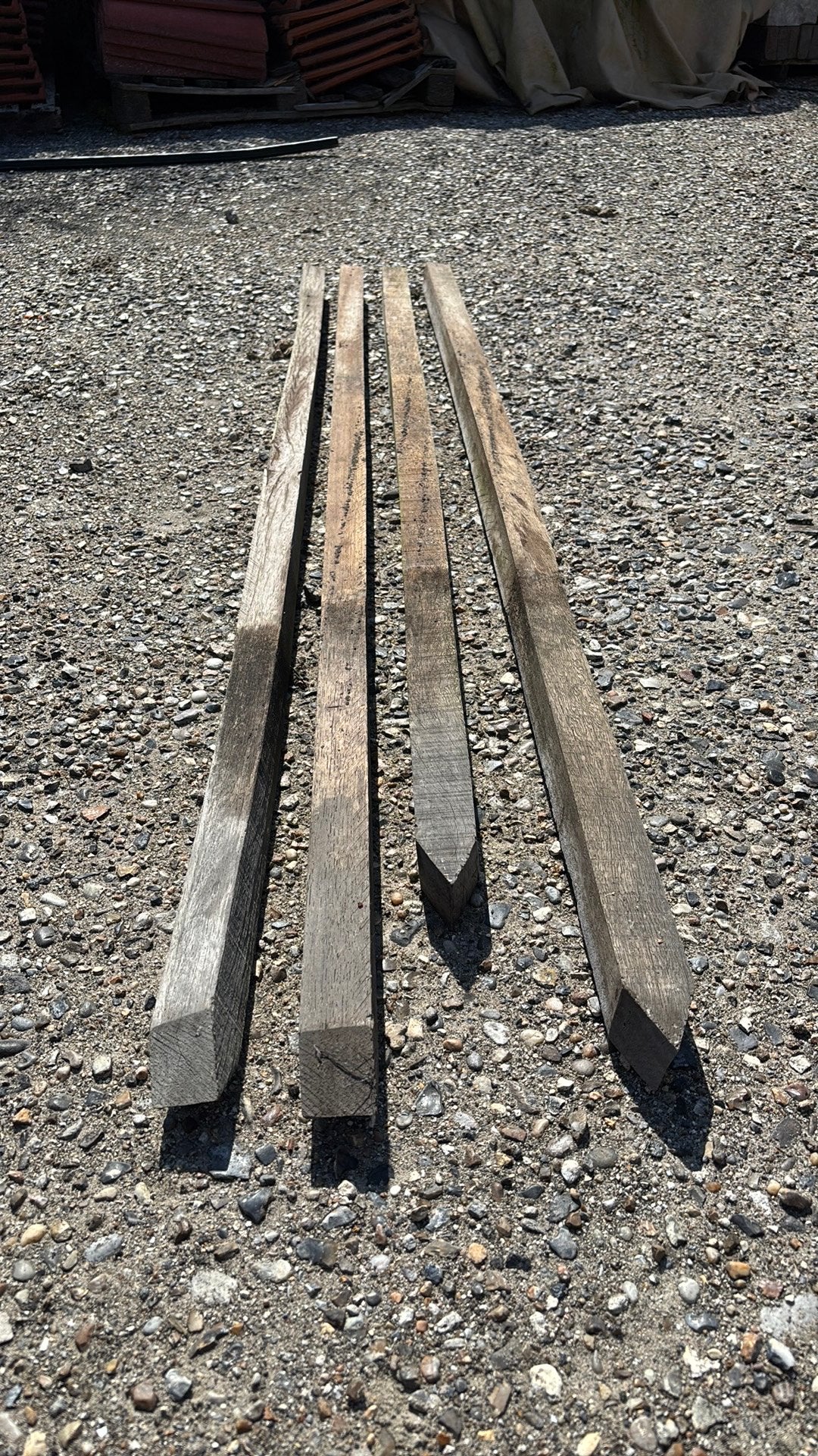 Hardhouten palen, Ophalen, Zo goed als nieuw, Minder dan 180 cm, Palen