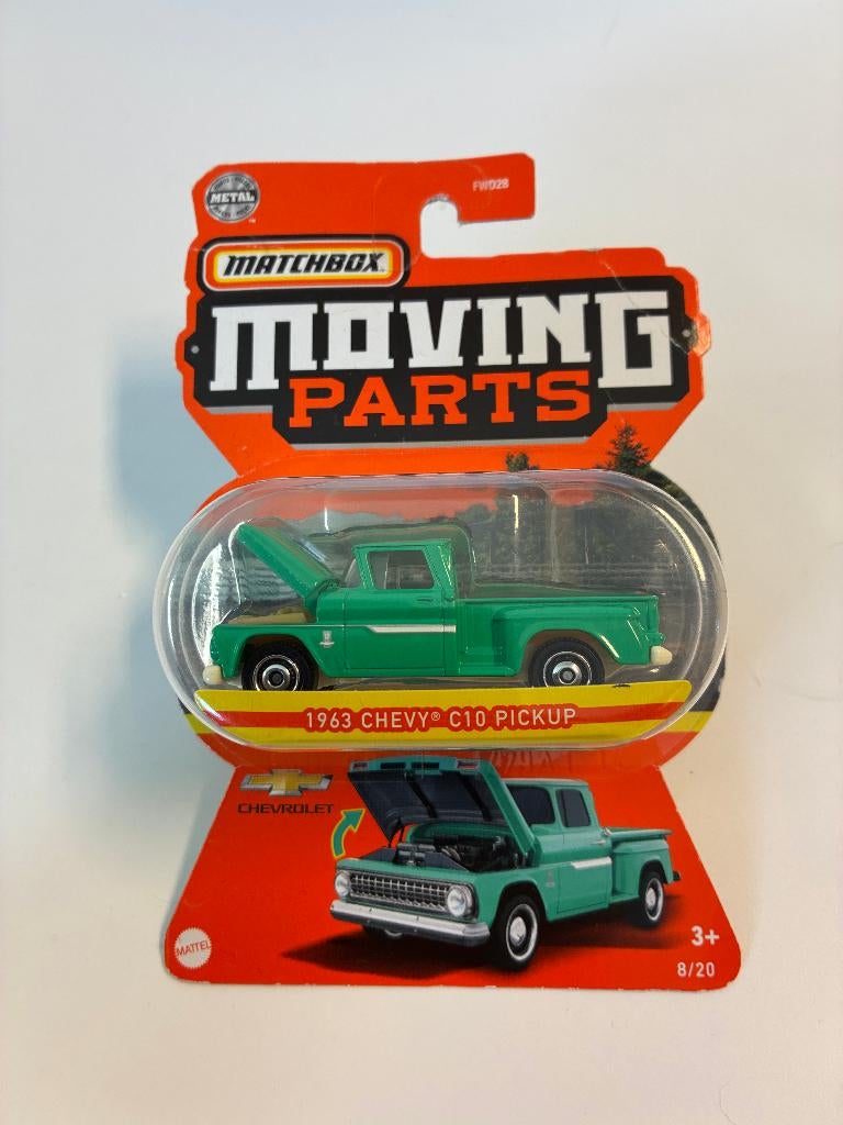 89470: Chevrolet C10 Pickup - 1963 Moving parts - Matchbox, Nieuw, Ophalen of Verzenden, Gondel 1, 1186MJ Amstelveen, Service.nl@mattel.com