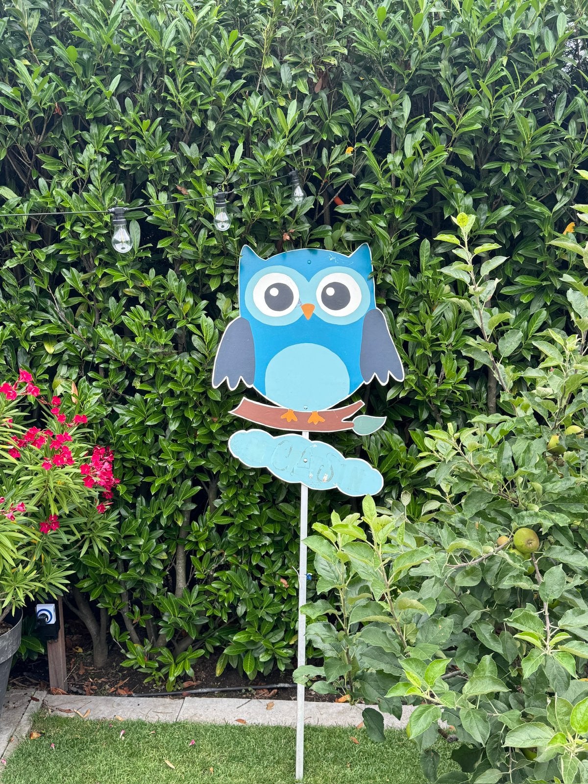 Geboorte bord te huur blauwe uil, Kinderen en Baby's, Kraamcadeaus en Geboorteborden, Ophalen, Zo goed als nieuw, Geboortebord