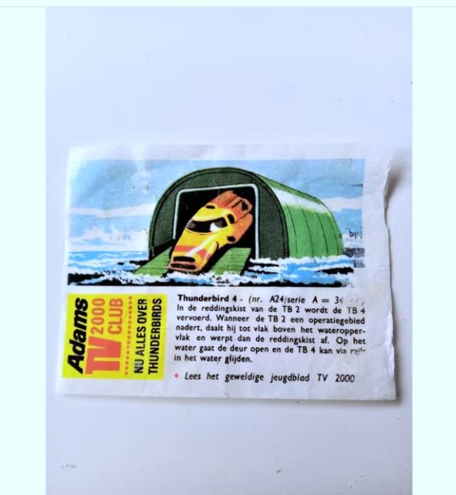 thunderbird 4 nr.A.24 *1966*adams serie tv club 2000, Ophalen of Verzenden, Gebruikt, Tv, Foto of Kaart