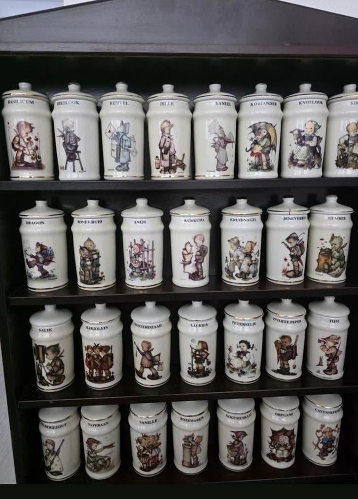 Hummel kruidenpotjes incl kruidenrek, Antiek en Kunst, Antiek | Keukenbenodigdheden, Ophalen of Verzenden