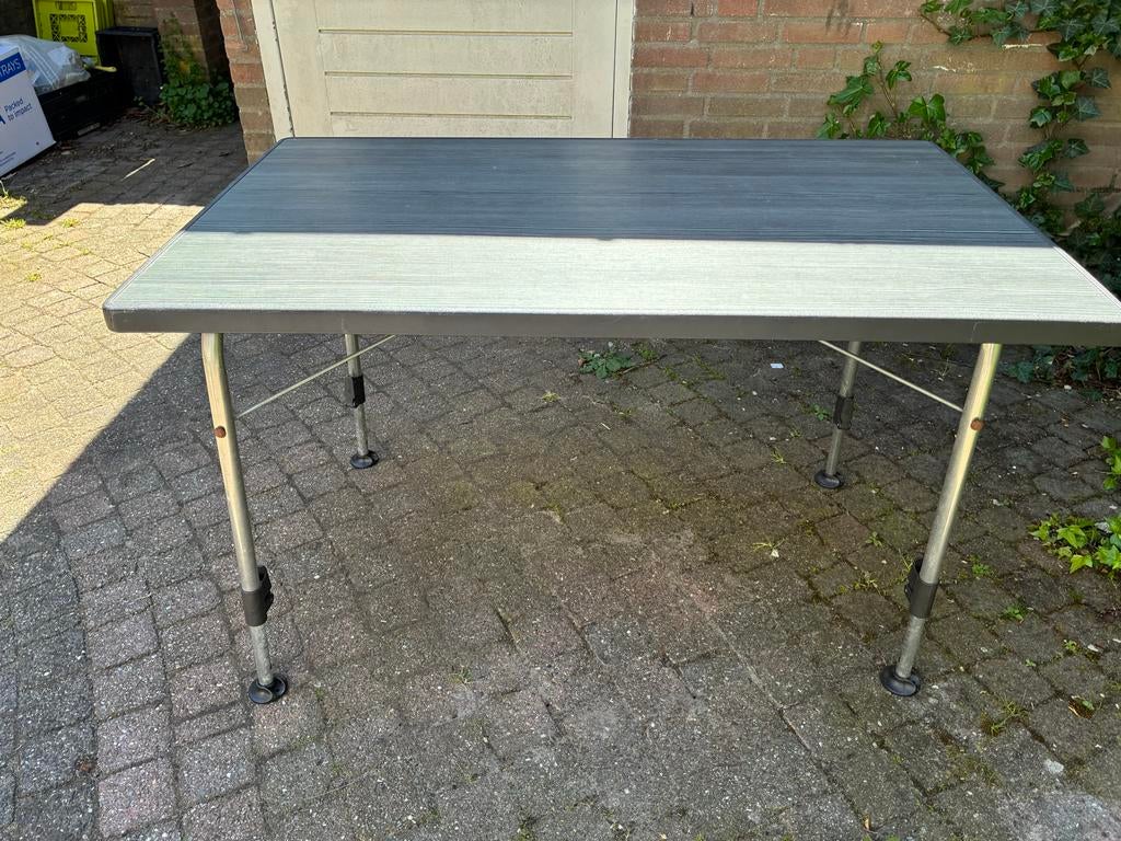 Dukdalf Stabilic Campingtafel 115x70 - In hoogte verstelbaar, Caravans en Kamperen, Kampeermeubelen, Ophalen, Zo goed als nieuw