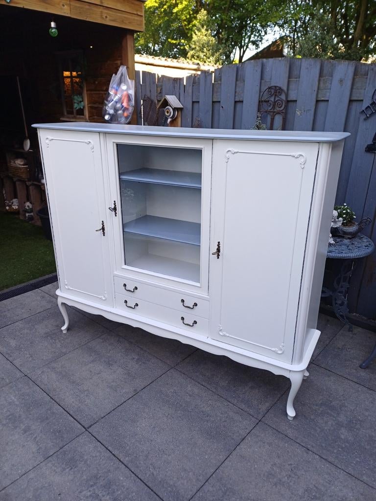 Queen ann dressoir kast brocant, Ophalen, Gebruikt, 150 tot 200 cm, Eikenhout