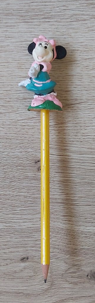 Disney Potloodtopper Minnie Mouse 1986., Ophalen of Verzenden, Overige figuren, Gebruikt, Beeldje of Figuurtje