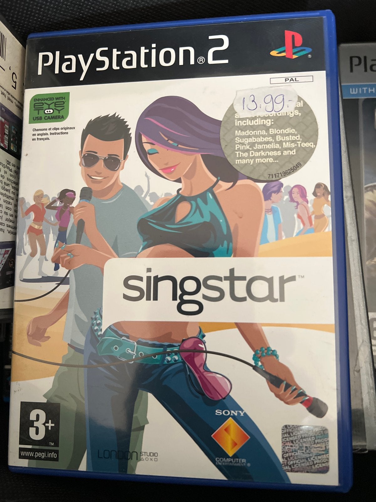 SingStar PlayStation 2 - Karaoke Game met Top Hits, Muziek, Gebruikt, 2 spelers, Eén computer