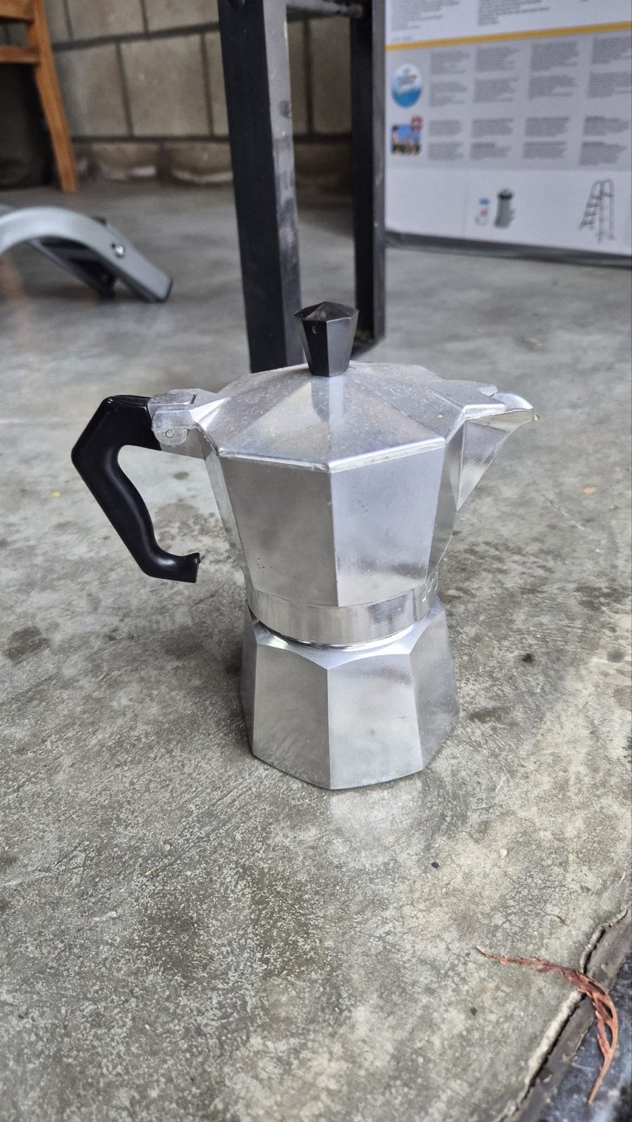 Junior Express Moka Pot - Aluminium percolator, Gebruikt, Espresso apparaat, Gemalen koffie, Ophalen of Verzenden