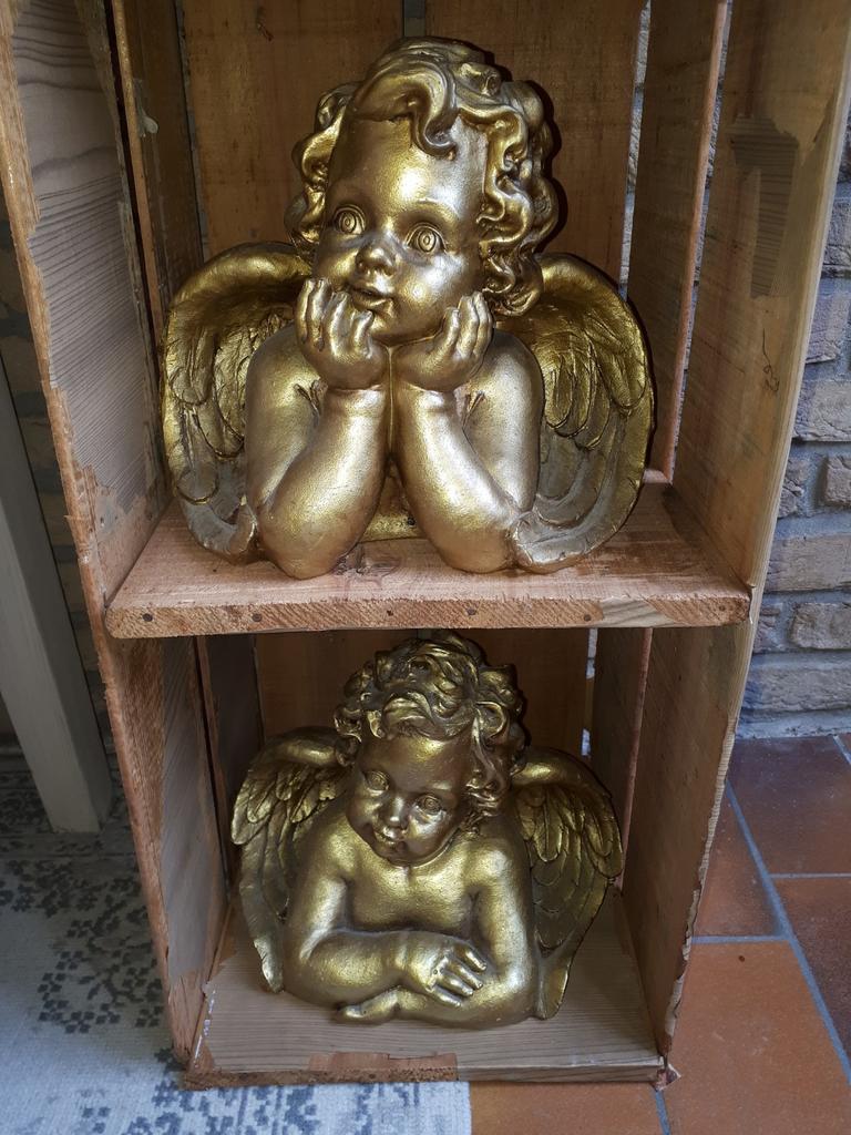 Engeltjes setje groot formaat goudkleurig samen 9€, Ophalen of Verzenden, Zo goed als nieuw