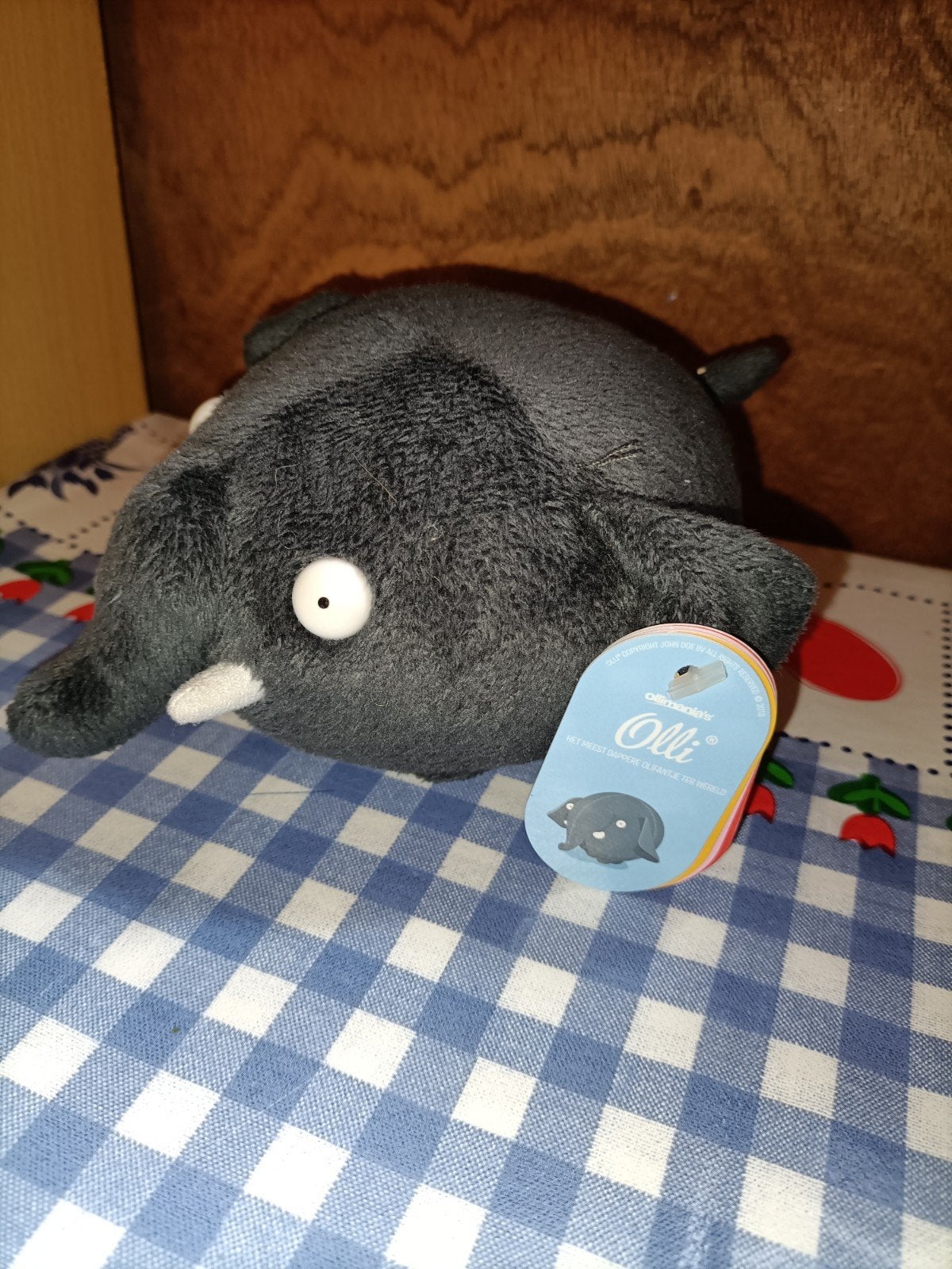 Ollie de olifant knuffeltje met kaartje mascotte Feijenoord, Ophalen of Verzenden, Zo goed als nieuw