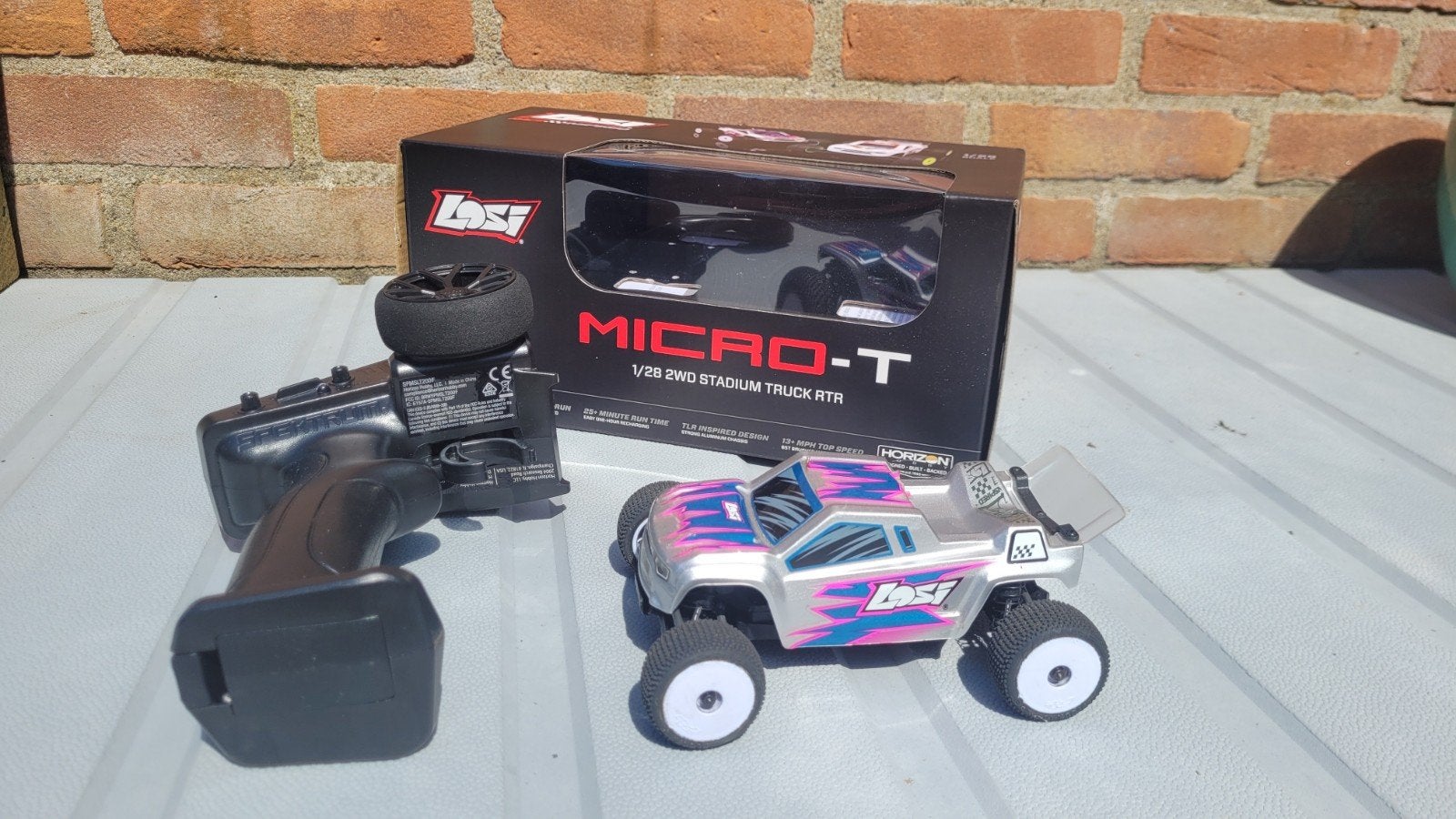 Losi Micro-T 1/28 2WD Stadium Truck RTR RC Auto, Elektro, Auto offroad, Ophalen of Verzenden, Zo goed als nieuw