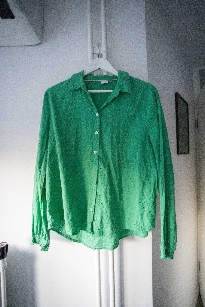Groene blouse met opengewerkt patroon Nümph maat 40, Maat 38/40 (M), Nümph, Ophalen of Verzenden, Gedragen