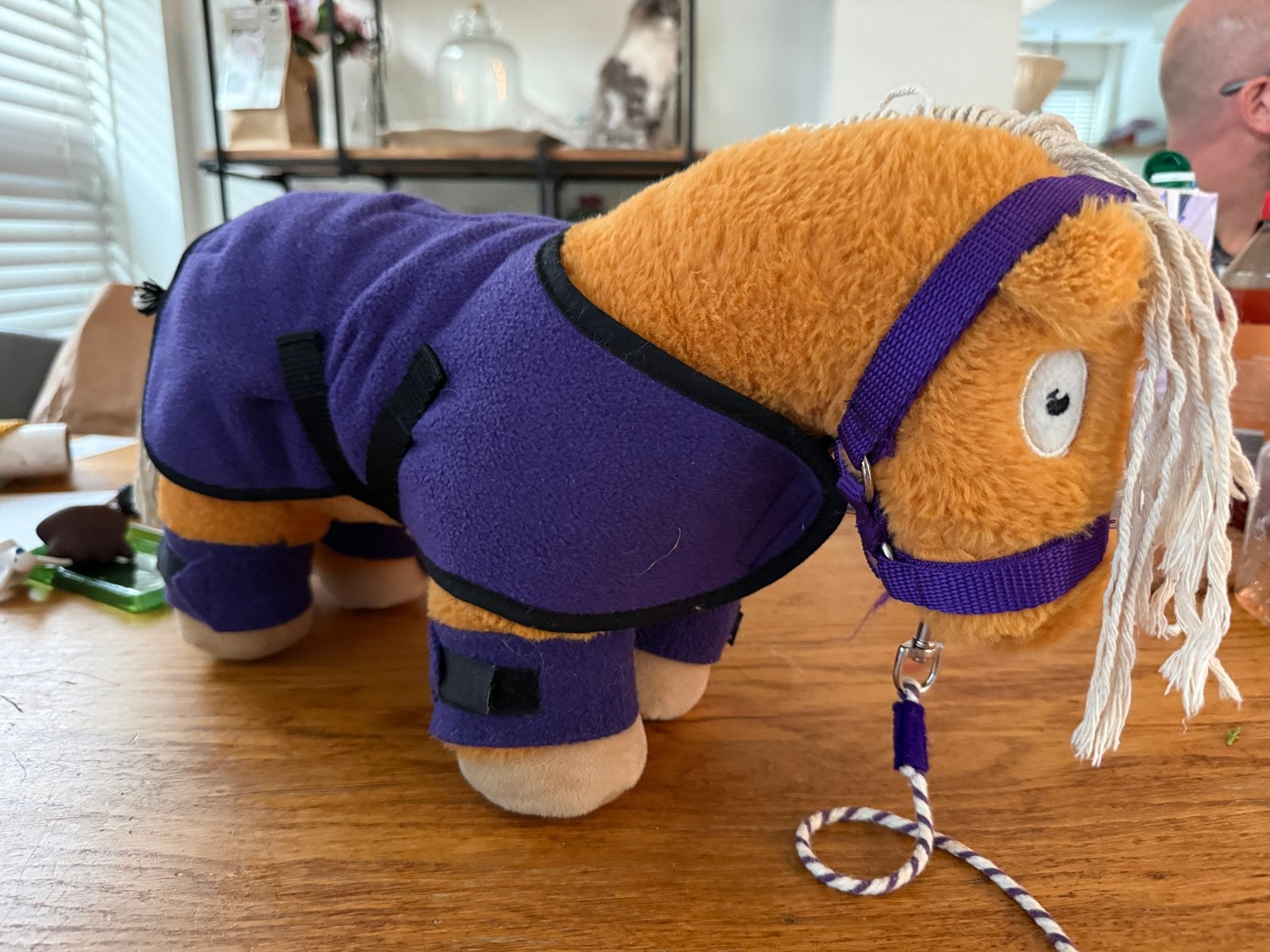 Crafty pony met paars halster, deken en bandages, Ophalen of Verzenden, Zo goed als nieuw