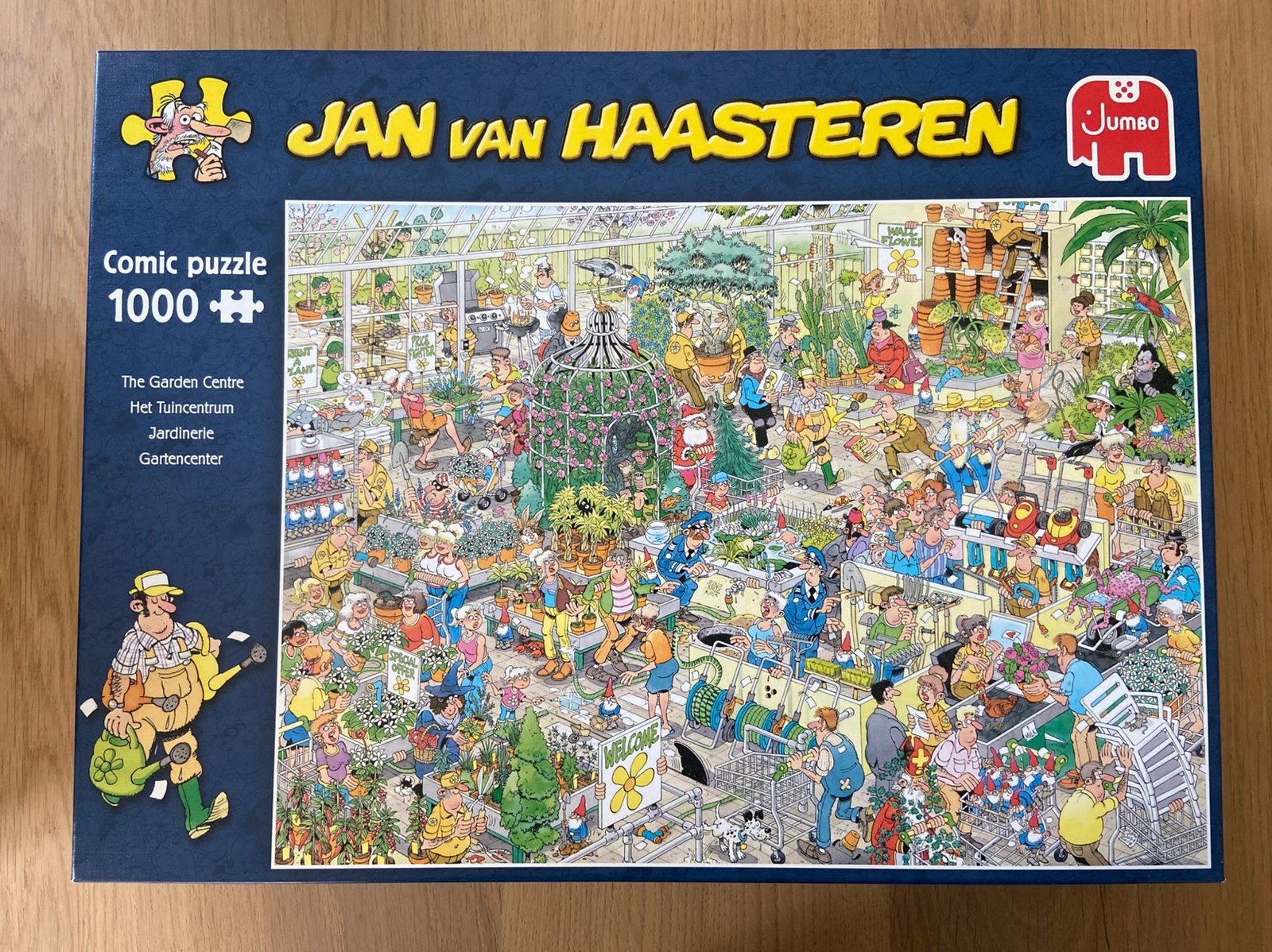 Puzzel Jan van Haasteren 1000 stukjes, Het tuincentrum, Ophalen of Verzenden, 500 t/m 1500 stukjes, Zo goed als nieuw