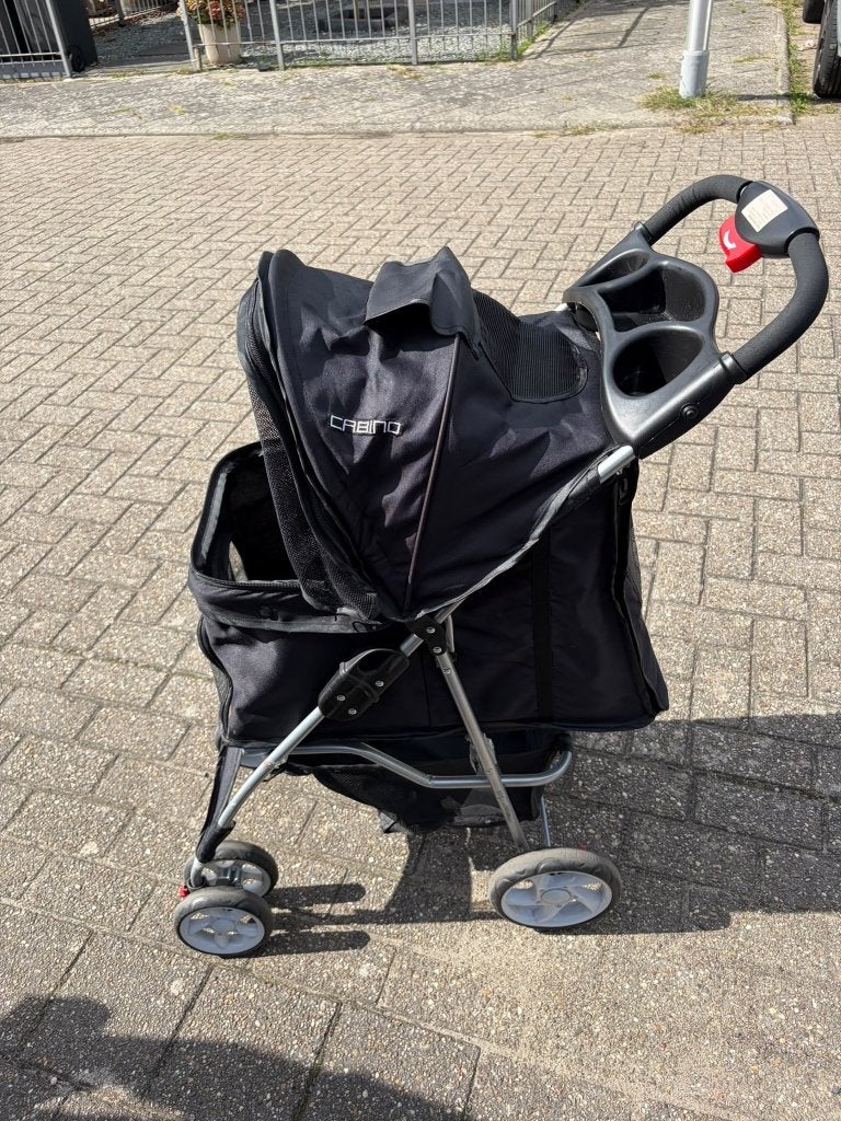 Cabino hondenbuggy zwart – inklapbaar – voor kleine hond, Dieren en Toebehoren, Honden-accessoires, Overige merken, Ophalen, Gebruikt