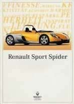 Renault Sport Spider brochure/auto folder in postervorm '96, Ophalen of Verzenden, Renault