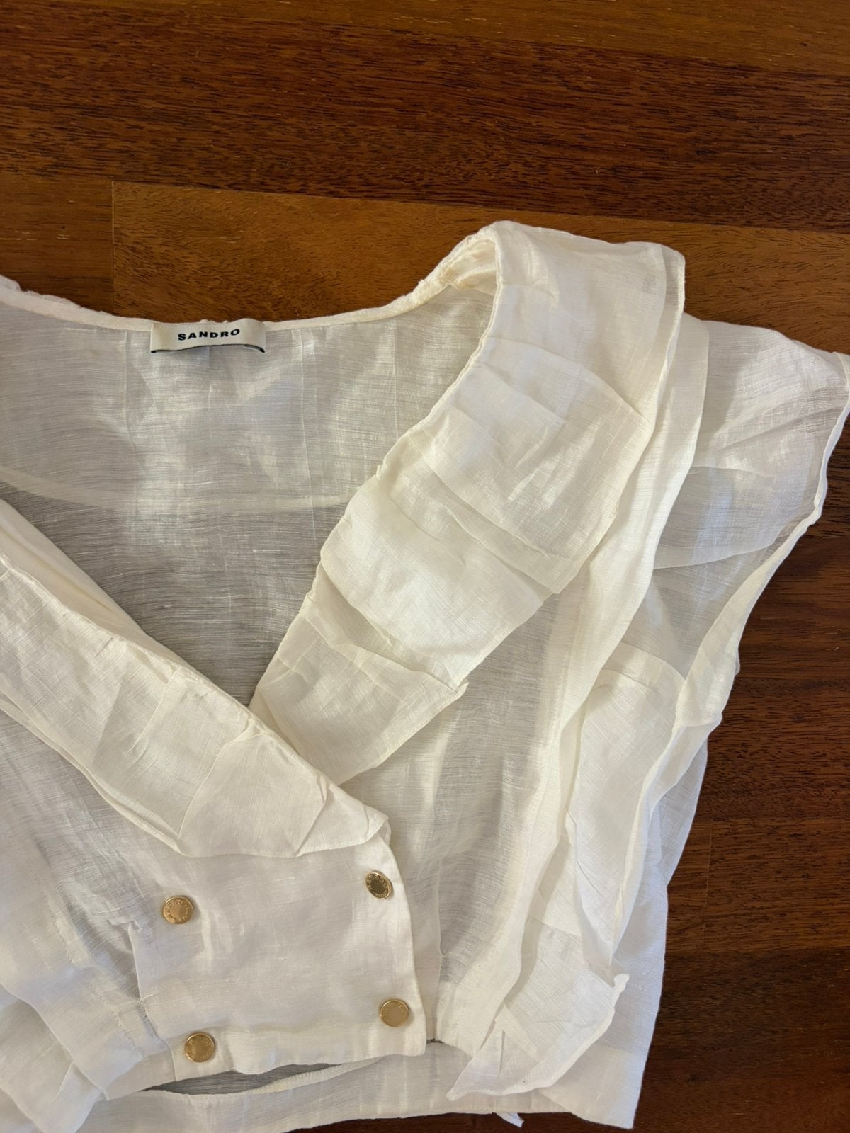 Sandro top wit, Maat 38/40 (M), Verzenden, Wit, Zonder mouw