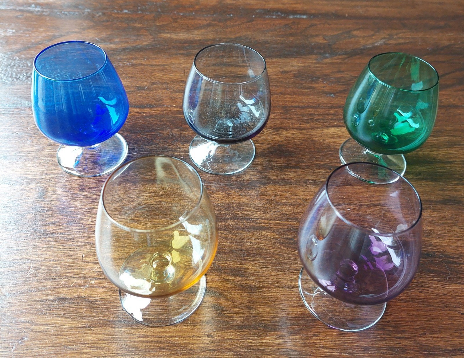 Set van 5 gekleurde borrelglaasjes, Ophalen