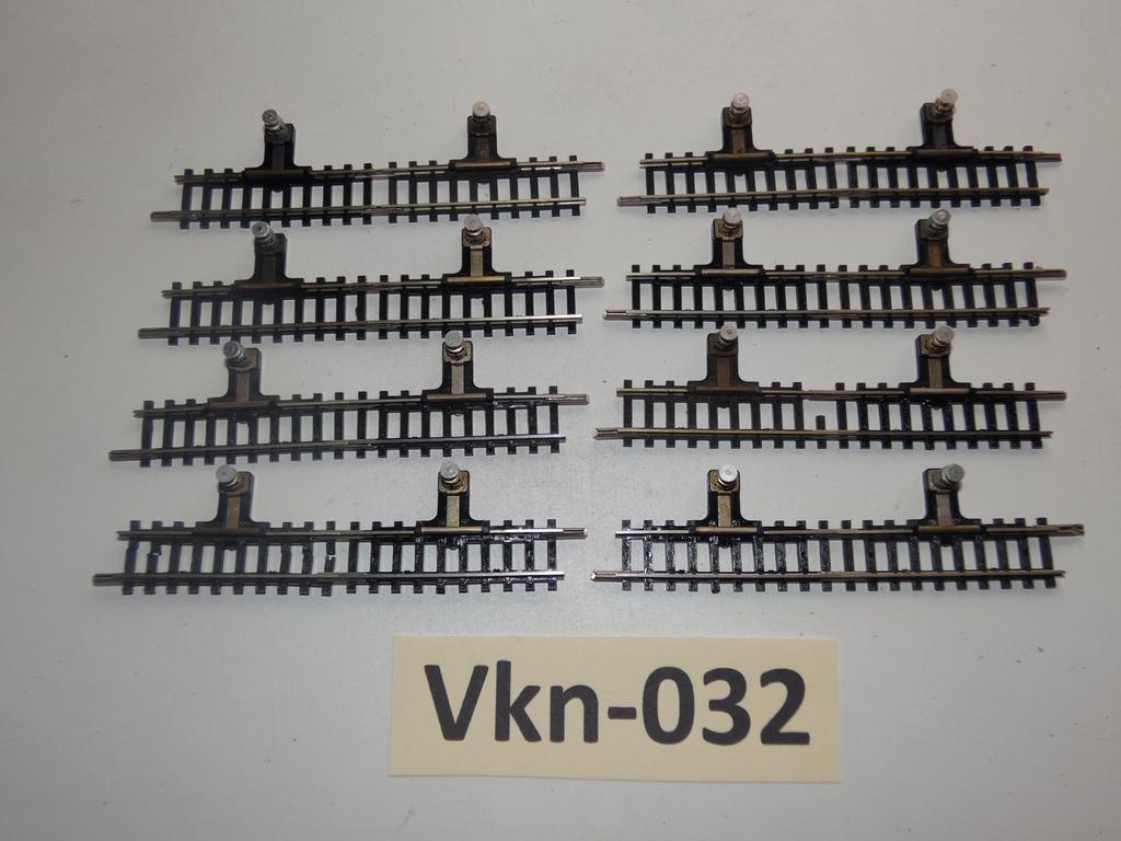 Vk-032 N Spoor Kontaktrails met drukknop 4979 Minitrix, Gebruikt, Gelijkstroom, Trix, Rails