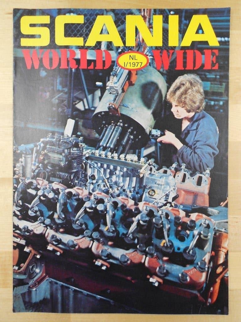 Scania Worldwide tijdschrift nummer 1 1977, Gelezen, Algemeen, Ophalen of Verzenden, Scania