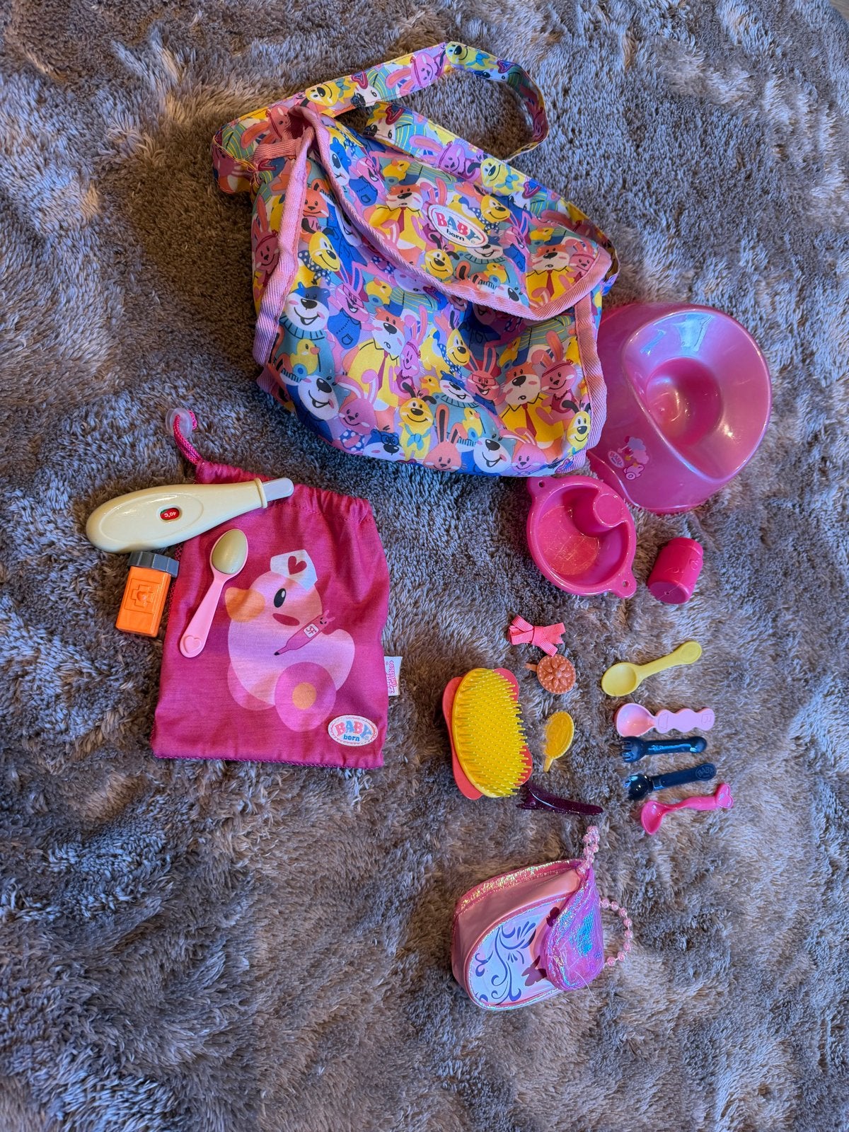 Baby Born Verzorgingsset met Tas en Accessoires, Babyborn, Ophalen of Verzenden, Zo goed als nieuw, Babyborn