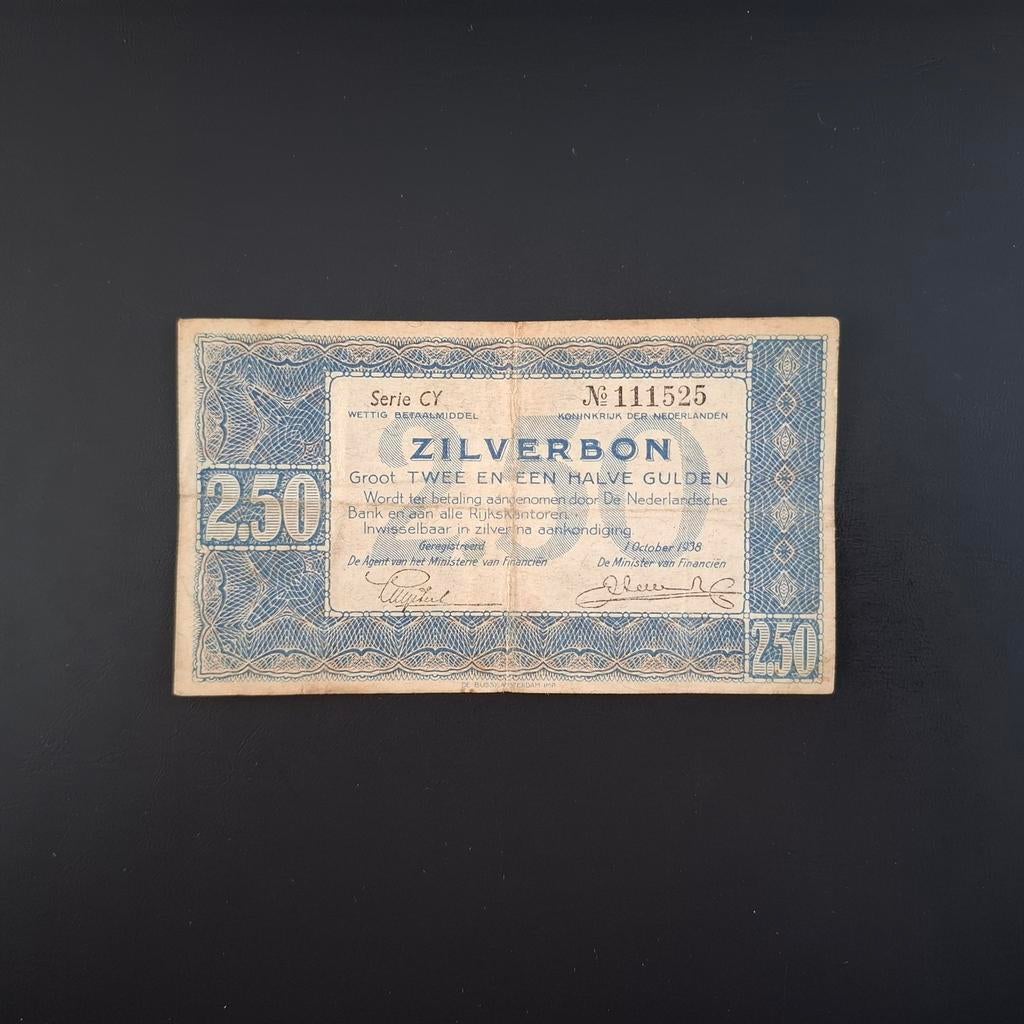 2 1/2 gulden Nederland #019, Verzenden, 2½ gulden, Los biljet
