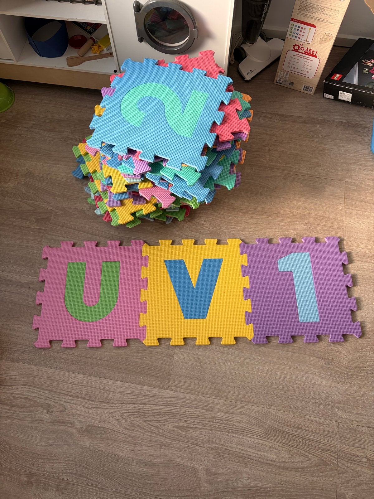 puzzelmat, speelmat, cijfers en letters, Ophalen of Verzenden, Gebruikt, Jongen of Meisje