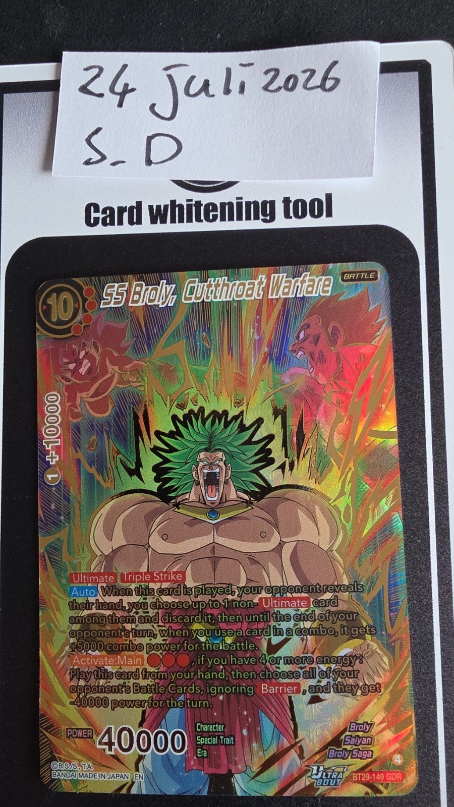 BROLY BT29 GDR, Ophalen, Nieuw, Losse kaart, Foil
