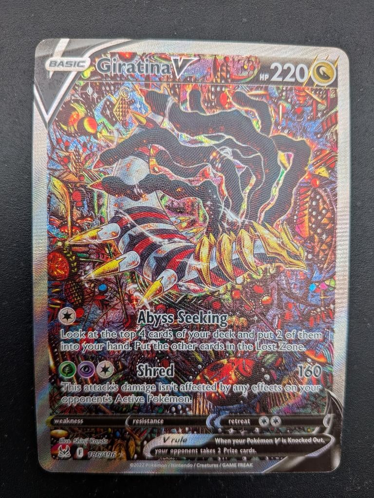 Pokemon kaart Giratina V, Ophalen, Zo goed als nieuw, Losse kaart