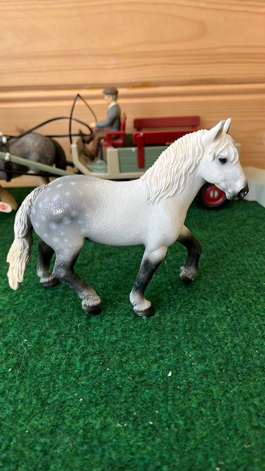 Schleich percheron merrie 2025, Ophalen of Verzenden, Zo goed als nieuw, Paard, Beeldje of Figuurtje