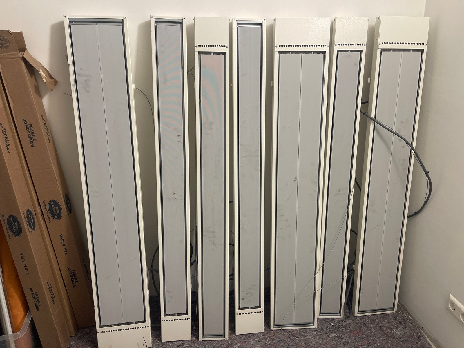 ECOSUN 2400 S+ Infraroodpanelen (6 stuks), Doe-het-zelf en Verbouw, Verwarming en Radiatoren, Ophalen, Gebruikt, Radiator, Minder dan 60 cm