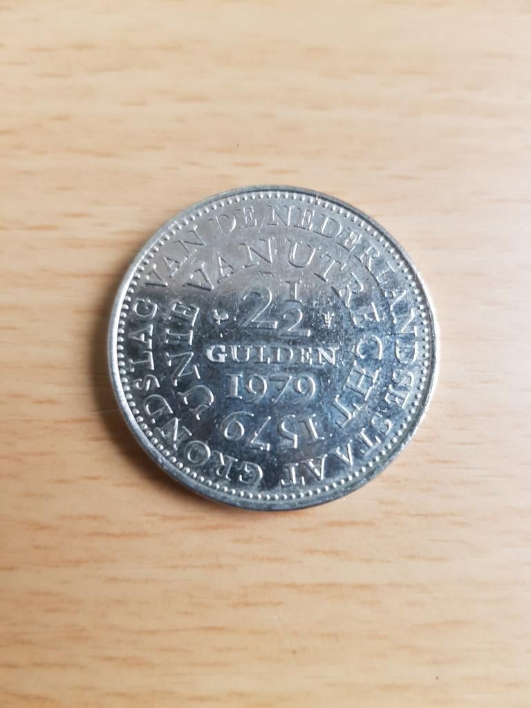 Nikkel  2½ Gulden Juliana 1979, Koningin Juliana, Zilver, Ophalen of Verzenden, Losse munt