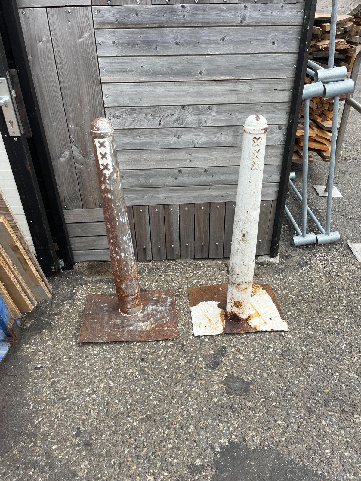 Originele Amsterdamse paaltjes 1,05m hoog, Gebruikt, Rvwerkt@gmail.com, Rvwerkt@gmail.com, Ophalen of Verzenden