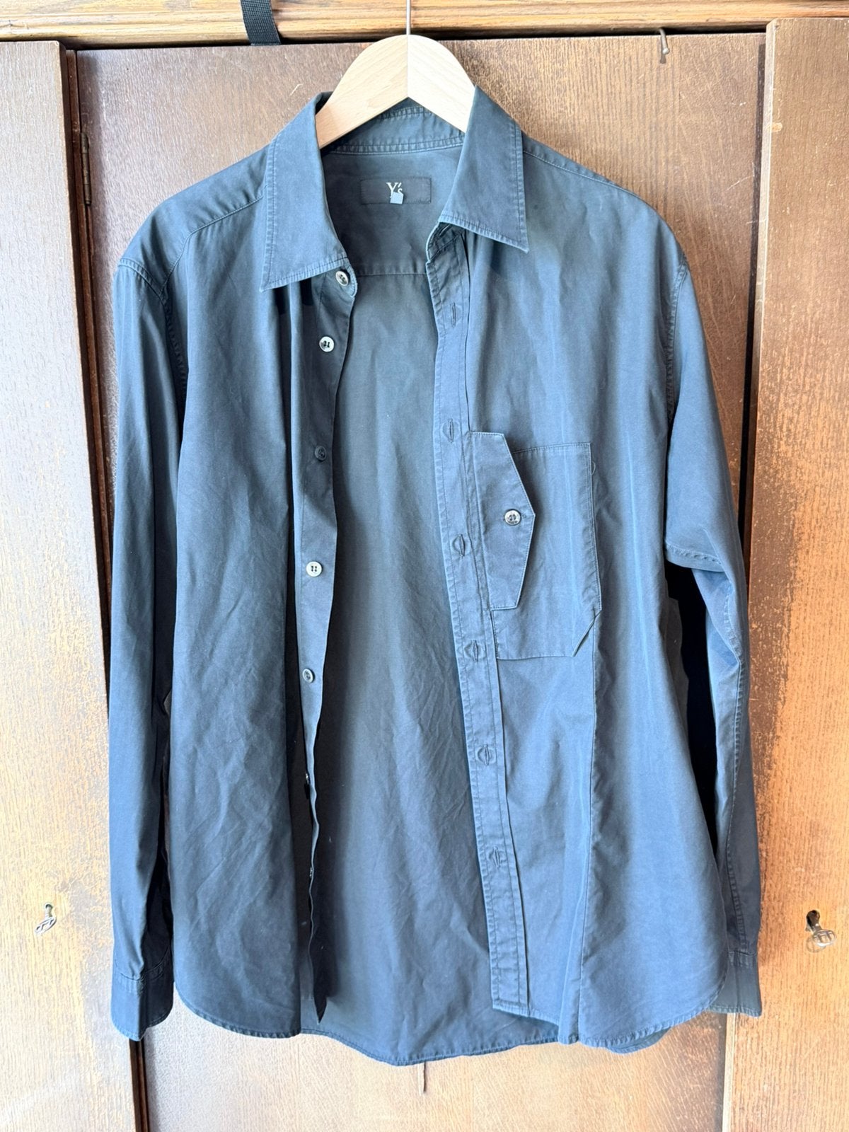 Zwarte blouse, Yohji Yamamoto Y’s maat 6, Ophalen of Verzenden, Gedragen, Zwart, Halswijdte 41/42 (L)