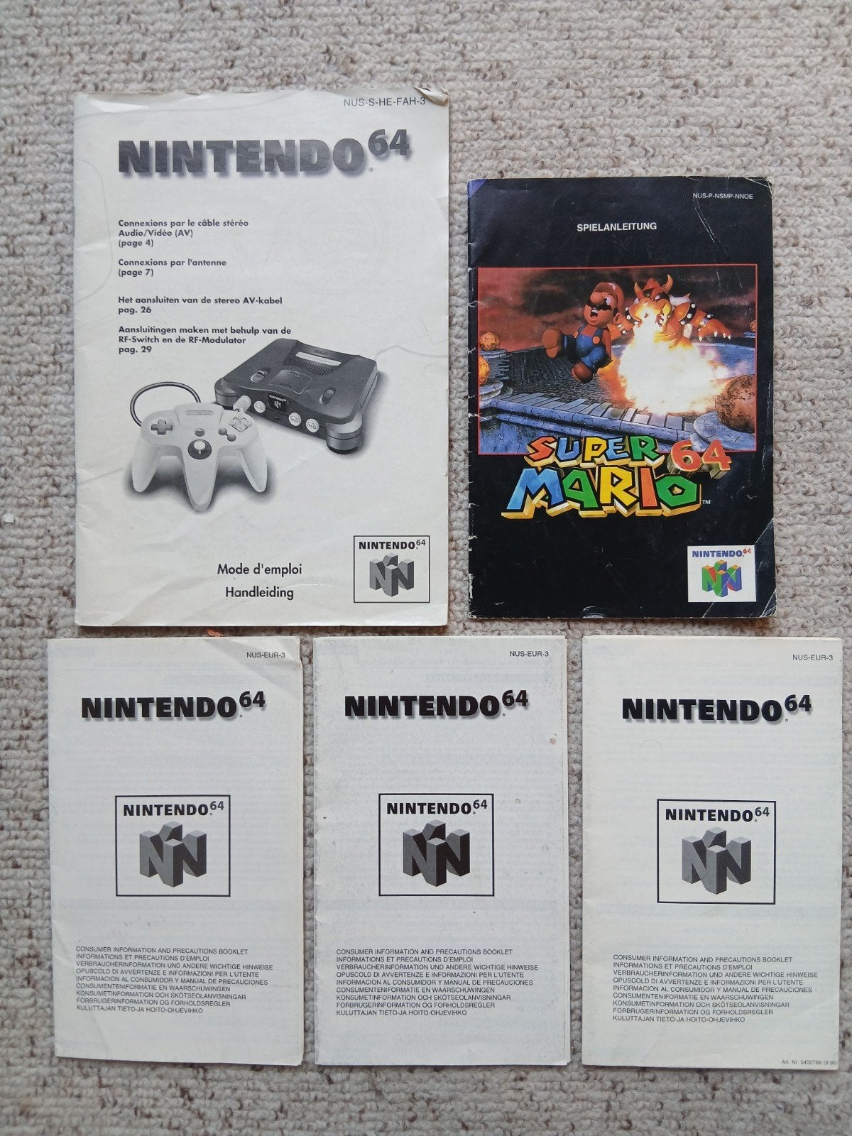 Nintendo 64 booklets, Gebruikt, 1 speler, Racen en Vliegen, Ophalen of Verzenden