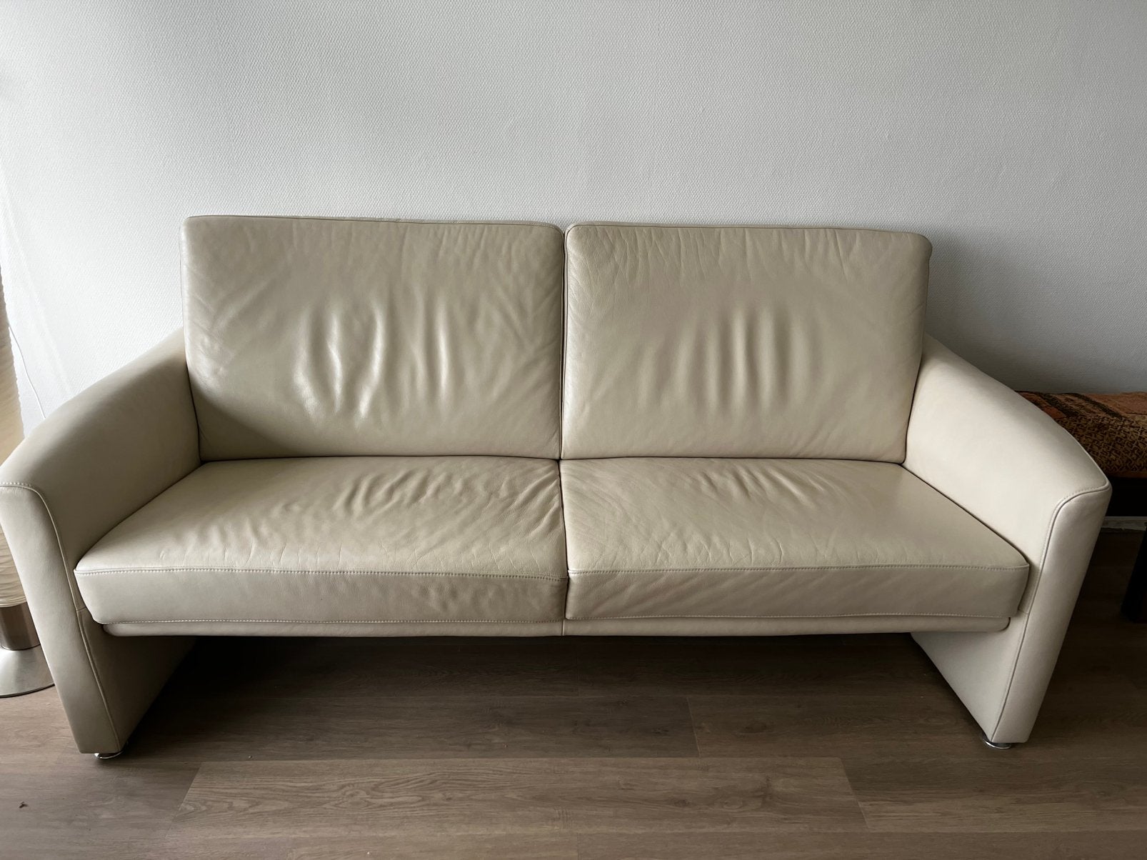 2,5 zits lederen bank W.SCHILLIG., Ophalen of Verzenden, Gebruikt, 75 tot 100 cm, Tweepersoons
