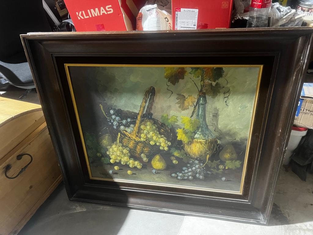 Schilderij fruitschaal, Ophalen