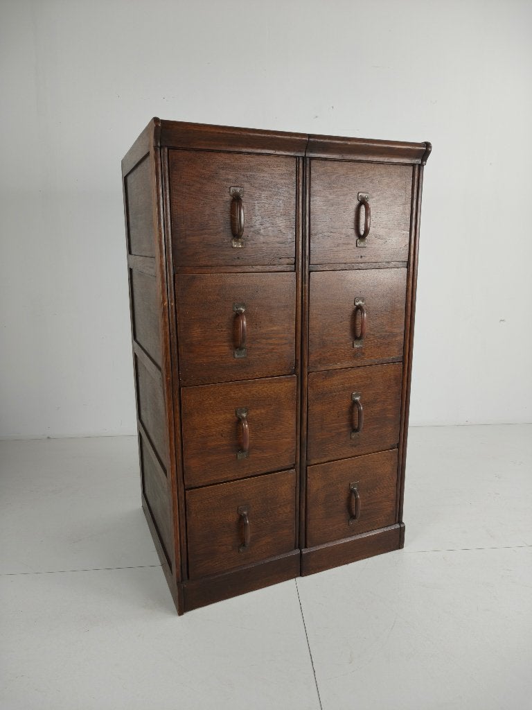 Dubbele archiefkast van massief eiken Nederlands, 1920–1940, Ophalen of Verzenden