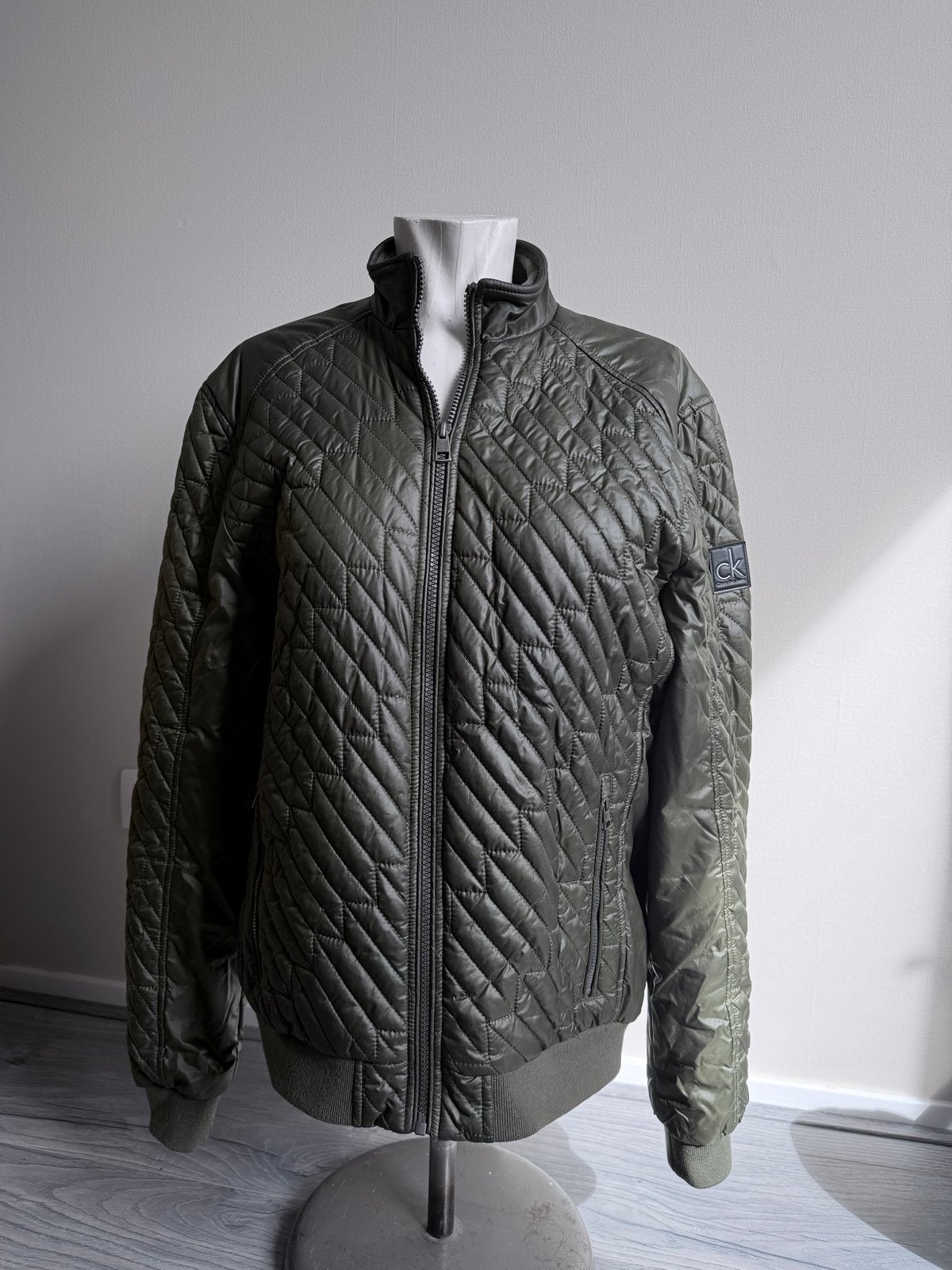 Calvin Klein Jeans gewatteerd jack - Maat M, Ophalen of Verzenden, Zo goed als nieuw, Maat 48/50 (M), Groen