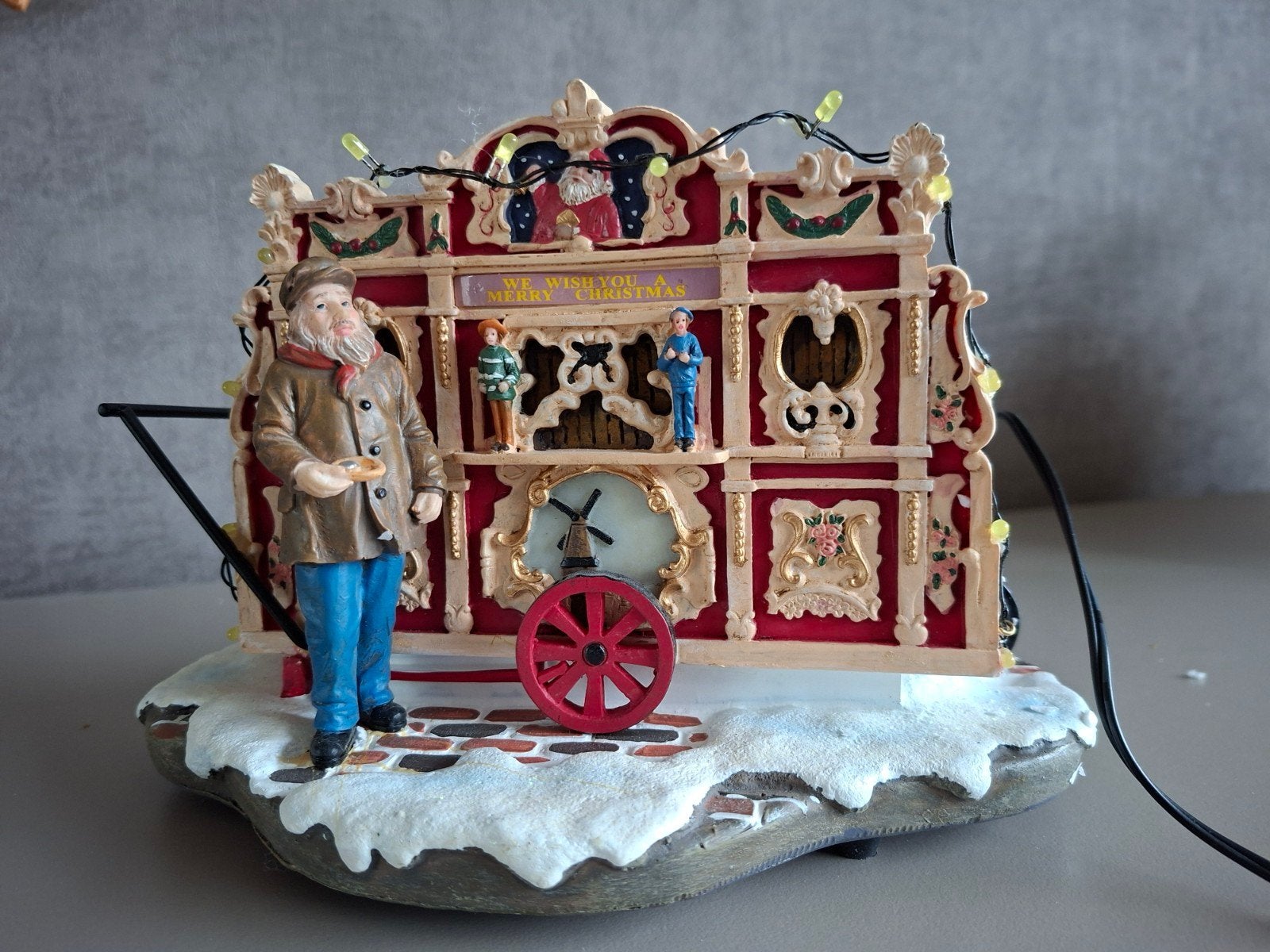 Kerst draaiorgel kersthuisje, Ophalen of Verzenden