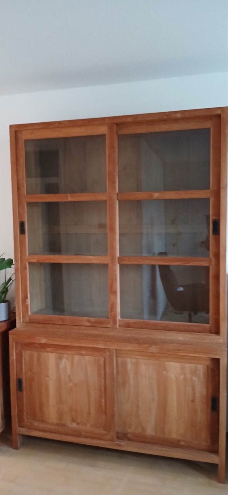Buffetkast teakhout 140 x 50 x 220, Huis en Inrichting, Ophalen, Met deur(en), 100 tot 150 cm, 200 cm of meer