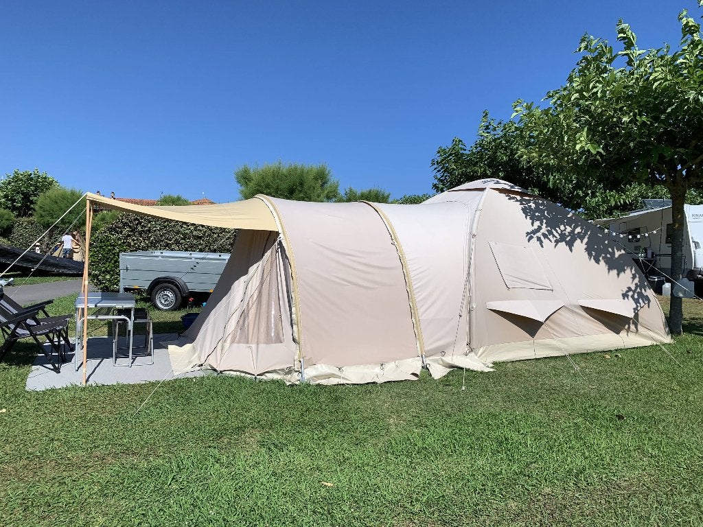 Karsten Family 350 (zeer compleet + veel extra’s), Caravans en Kamperen, Tenten, Ophalen, Gebruikt, Tot en met 4