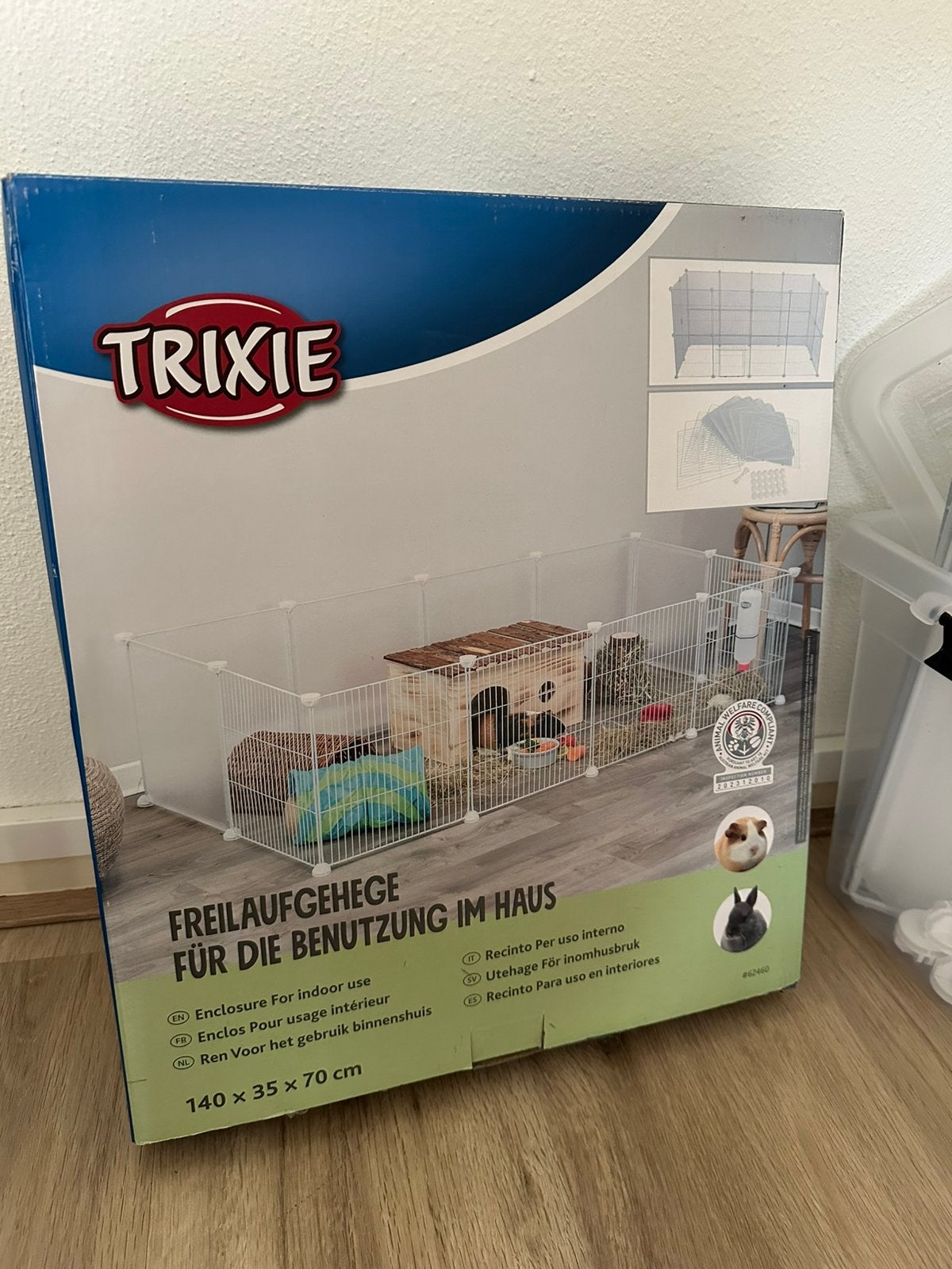 Trixie binnenren knaagdieren en konijnen, Dieren en Toebehoren, Kooi, Minder dan 75 cm, Zo goed als nieuw, Ophalen